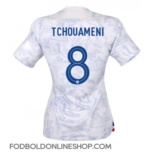Frankrig Aurelien Tchouameni #8 Udebanetrøje Dame VM 2022 Kortærmet